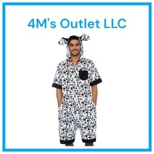 Leg Avenue Black and White Dalmatian Pajama Set